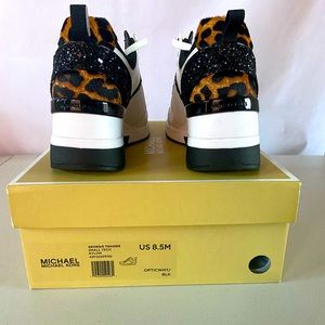 Michael Michael Kors leopard accent wedge sneakers